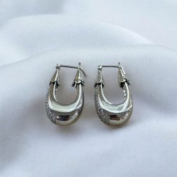 Boucle d'oreille Ecume Strass A - Maison GAS Bijoux Boucle d'oreille Ecume Strass A - Maison GAS Bijoux