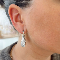 Boucle d'oreille Ecume Strass A - Maison GAS Bijoux Boucle d'oreille Ecume Strass A - Maison GAS Bijoux
