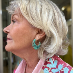 Boucle d'oreille Izzia Grand modèle Bis Strass - Maison Gas Bijoux