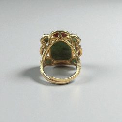 Bague Verone Turquoise Africaine Rubis Zoisite - Sélection Mary Victoire et Cie
