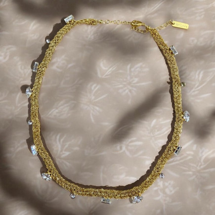 Collier Lucie Cristaux mixtes - Maison Semi Lunaire