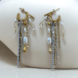 Boucles d'oreille Zahia Nuage - Maison Semi lunaire