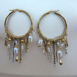 Boucle d'oreille Eden Nuage - Maison Semi - Lunaire