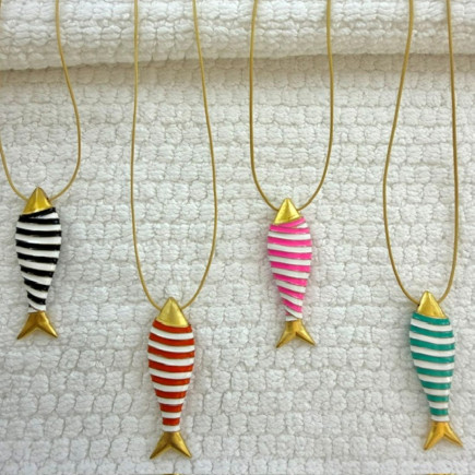 Collier Poisson Clown (Rayé) -  Maison Sofia