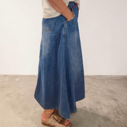 Jupe Trapeze Jean - Maison Johanna Paris