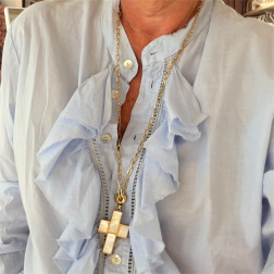 Sautoir Croix Nacre - Maison Gas Bijoux
