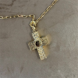 Sautoir Croix Nacre - Maison Gas Bijoux