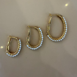 Boucles d'oreille Lyre Nacre GM - Maison Gas Bijoux Boucles d'oreille Lyre Nacre GM - Maison Gas Bijoux