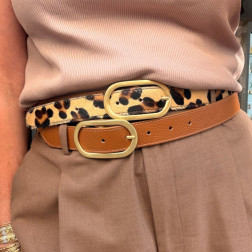 Ceinture Léo en cuir façon poulain - Sélection Mary Victoire et Cie