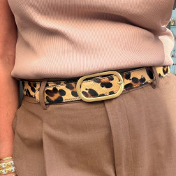 Ceinture Léo en cuir façon poulain - Sélection Mary Victoire et Cie