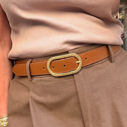Ceinture Cuir Camel - Sélection Mary Victoire et Cie