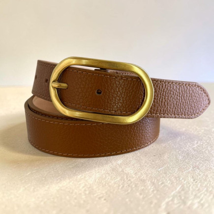 Ceinture Cuir Camel - Sélection Mary Victoire et Cie