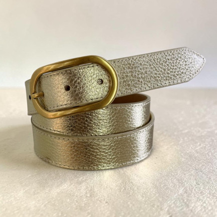 Ceinture Cuir or - Sélection Mary Victoire et Cie