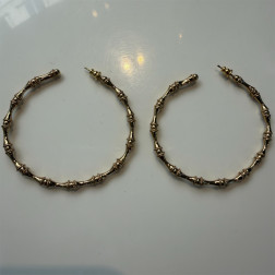 Boucles d'oreilles Creole Bambou GM - Maison Gas Bijoux