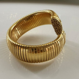 Bracelet Antigone Strass or - Maison Gas Bijoux