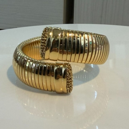 Bracelet Antigone Strass or - Maison Gas Bijoux