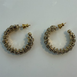 Boucles d'oreilles Izilda Strass Mini - Maison Gas Bijoux