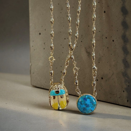 Collier Scapulaire Scara Email - Maison Gas Bijoux