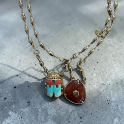 Collier Scapulaire Scara Email - Maison Gas Bijoux