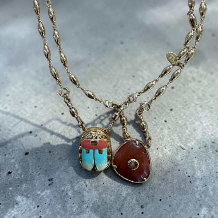 Collier Scapulaire Scara Email - Maison Gas Bijoux