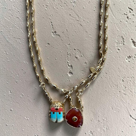 Collier Scapulaire Scara Email - Maison Gas Bijoux
