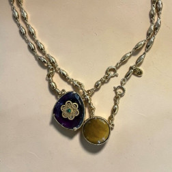 Collier Scapulaire Serti Amethyste - Maison Gas Bijoux