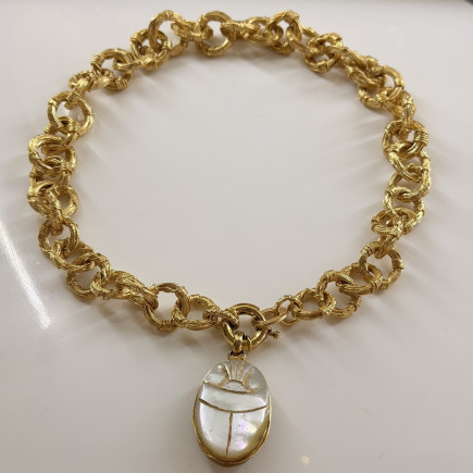 Collier Maille Ariane Scarabée Nacre - Maison Gas Bijoux