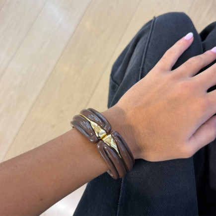 Bracelet Ecume Choco - Maison Gas Bijoux