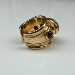 Bague Simone Strass Oeil de Tigre - Maison Gas Bijoux