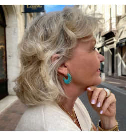 Boucles d'oreilles Izzia Turquoise PM - Maison GAS Bijoux
