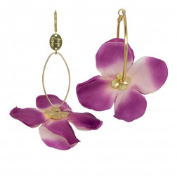 Boucles d'oreille Asymétriques Orchidée - Maison Ariane LESPIRE