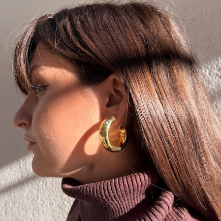 Boucles d'oreille Creole Turner Or - Maison Gas Bijoux