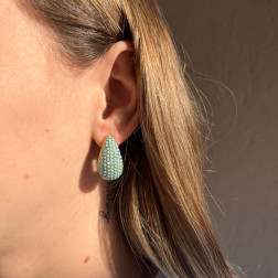 Boucles d'oreille goutte turquoise - Sélection Mary Victoire