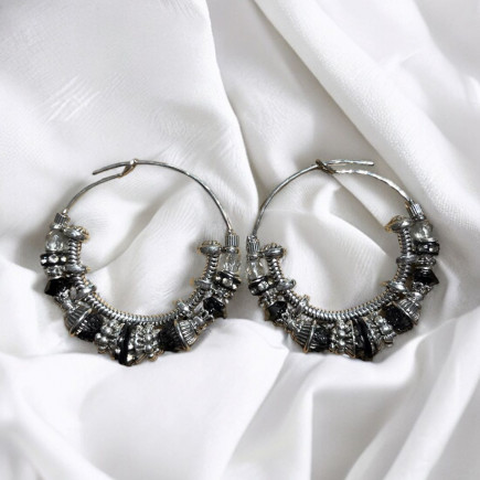 Boucles d'oreille Comedia Silver - Maison Gas Bijoux