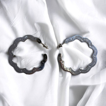 Boucle Bolduc Flore PM - Maison Gas Bijoux