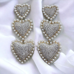 Boucles d'oreille All Love blanches - Sélection Mary Victoire & Cie