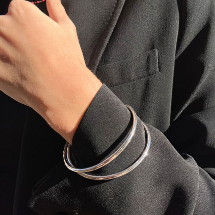 Jonc Lisse Medium Argent (Vendu à l'unité) - Sélection Mary Victoire et Cie