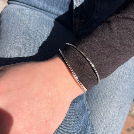 Jonc Lisse fin Argent (vendu à l'unité) - Sélection Mary Victoire et Cie