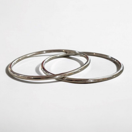 Jonc Lisse Medium Argent (Vendu à l'unité) - Sélection Mary Victoire et Cie