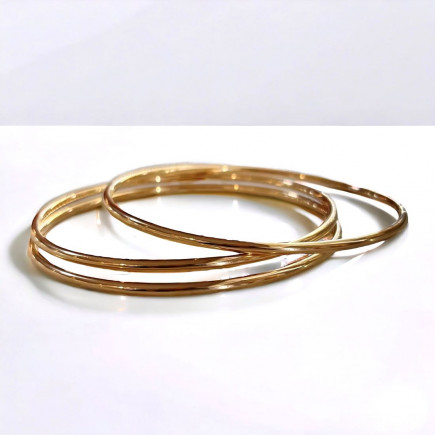 Jonc Lisse fin Plaqué Or (Vendu à l'unité) - Sélection Mary Victoire et Cie