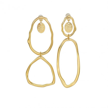 Boucles d'oreille Asymétriques Gold - Maison Ariane Lespire
