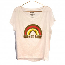 T-shirt col V Born To Shine - Maison Virginie Darling