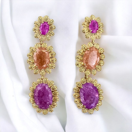 Boucles d'oreille Pink Rainbow - Sélection Mary Victoire et Cie